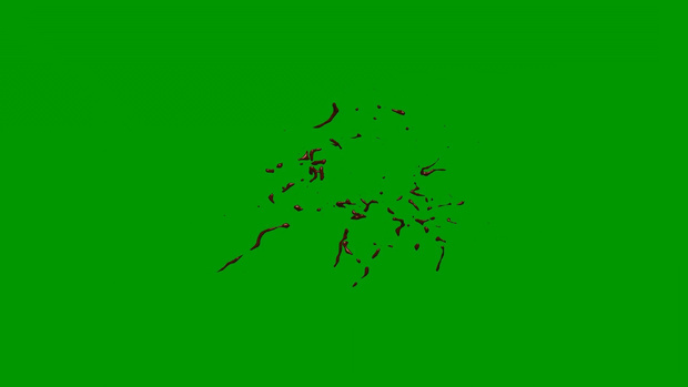 Anime Blood Explosion Green Screen 7