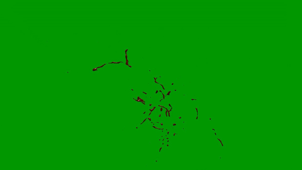 Anime Blood Explosion Green Screen 8
