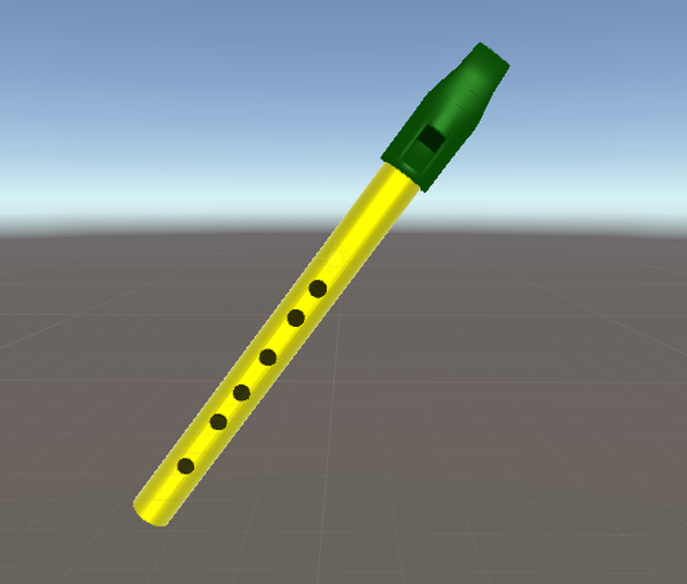 ティンホイッスル D管　３Dモデル
