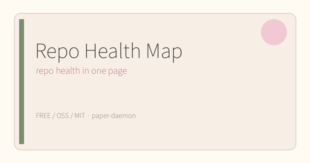 【無料OSS】Repo Health Map｜リポジトリ健康診断を1枚に