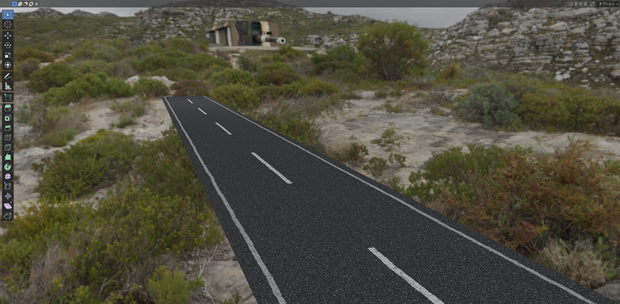 Blender マテリアル 日本の道路(プロシージャル) 3.6以降