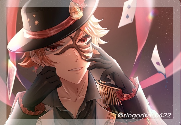 ツイステ(エース)/ポストカード - ゴリラが握りつぶしたリンゴ - BOOTH