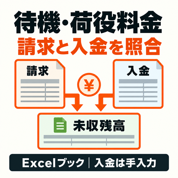 待機・荷役料金の請求根拠・入金管理【Excel】