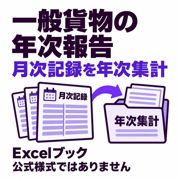 一般貨物の年次事業報告・実績報告 集計補助【Excel】