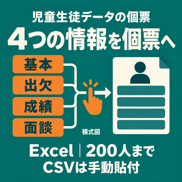 児童生徒データ横断 CSV統合・個票ダッシュボード｜Excelの個票確認とPythonのCSV統合