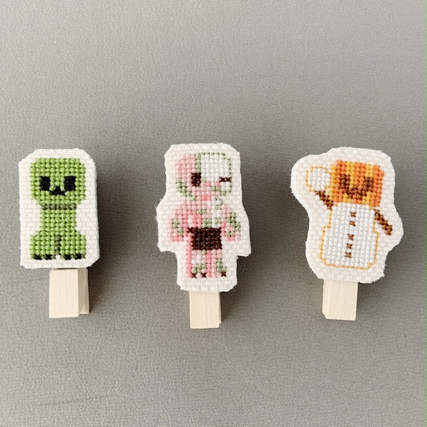 マイクラ クロスステッチクリップa 雑貨舗紗ノ紗 Web支店 Booth