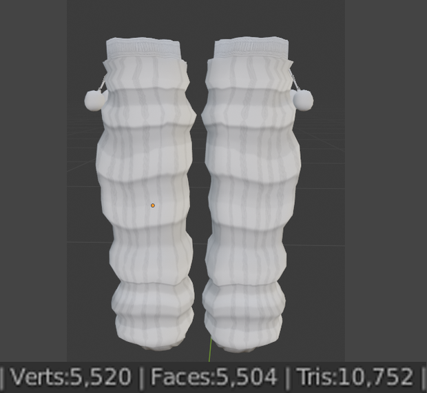 PomPom LegWarmers - 3D asset