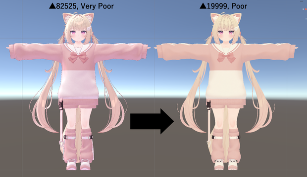 [無料]シフォンちゃんをAndroid(Quest) PoorにするPrefab