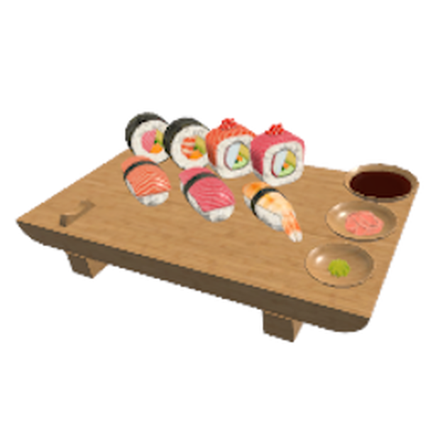 Sushi tray VRChat world asset