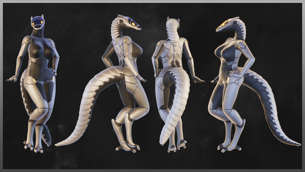 VRChat / Unityゲーム対応シンセアバター (VRChat/Unity game ready synth avatar)