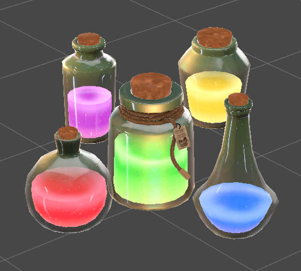 ポーション瓶セット 5種 / Alchemy Potion Bottle Set