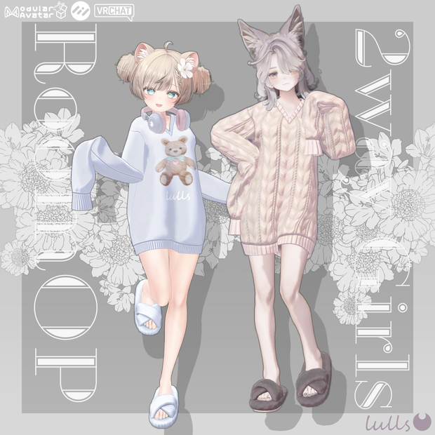☪︎ 2WAY Girls room onepiece ☪︎ 【6アバター対応】