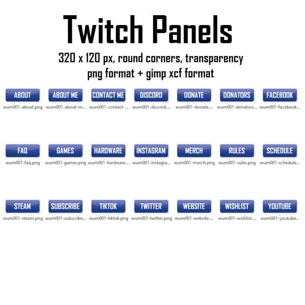 Twitch Panel Set