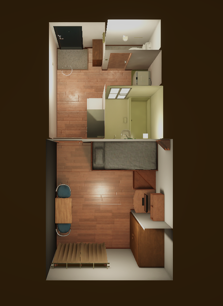 【3D 背景】1Kアパート【Unity UniversalRP用】