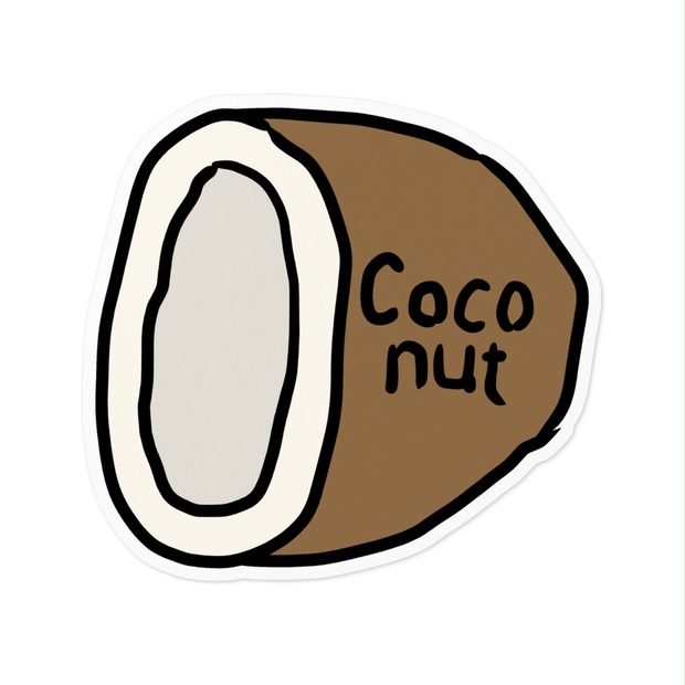 ココナッツのステッカー / Coconut Sticker