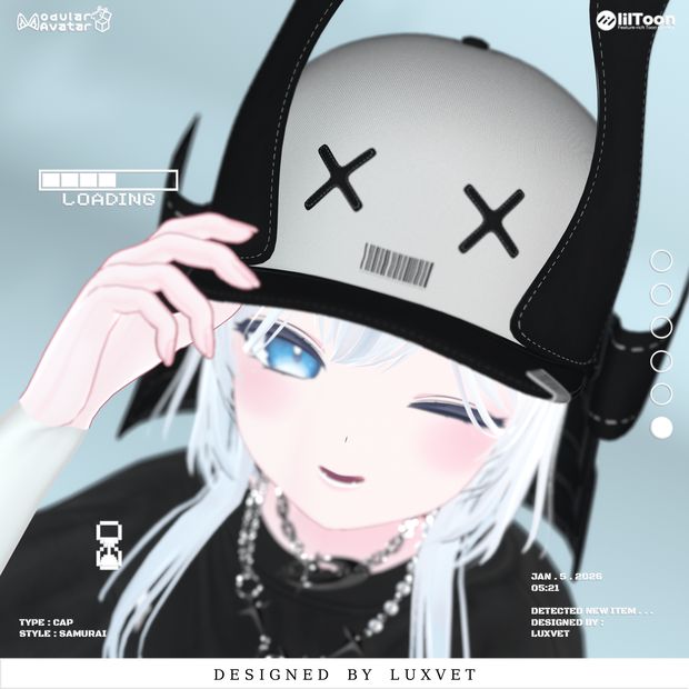  サムライキャップ / Samurai Cap 3D Avatar Accessory【lilToon / Modular Avatar対応】VRChat