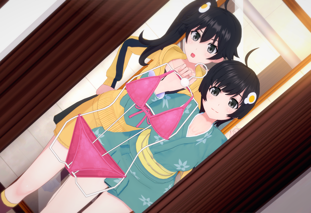 [Koikatsu] [Set] Monogatari (series) - Araragi Karen, Araragi Tsukihi / 〈物語〉シリーズ -  阿良々木 火憐, 阿良々木 月火