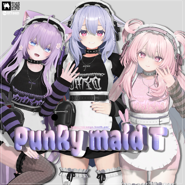 【6アバター対応】 💜パンクメイドT 💜 Punky maid T💜