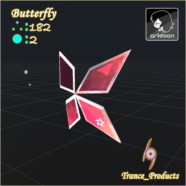 【VRchat向け】butterfly【3Dモデル】