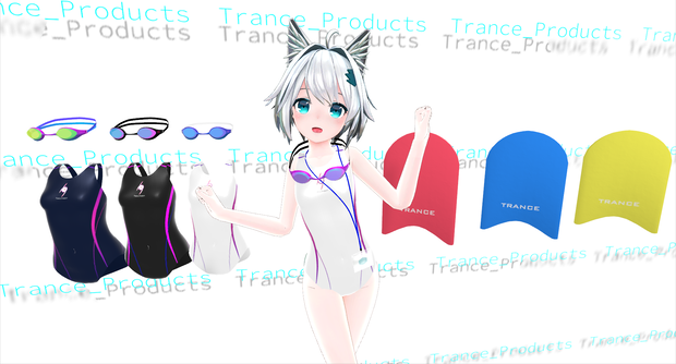 【VRchat向け】競泳水着セット【3Dモデル】