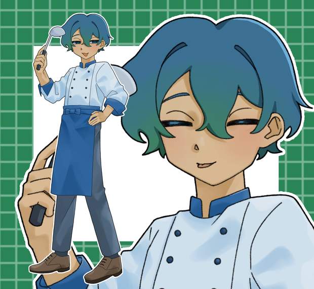 シェフの男性の立ち絵