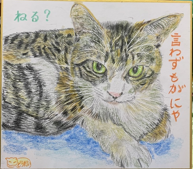 絵 絵画 猫 原画 ボールペン画 ドローイング 大特価 - 絵画