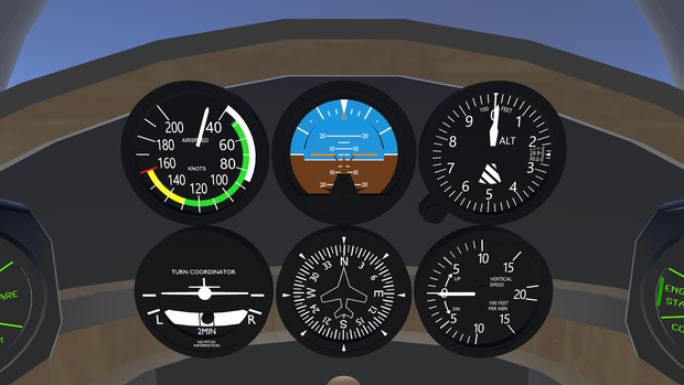 【SaccFlight 1.71】アナログ飛行計器セット  (Flight Instruments Set)