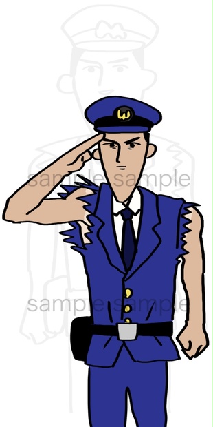 警察官立ち絵素材 警察官太郎 仮 あごはち Booth