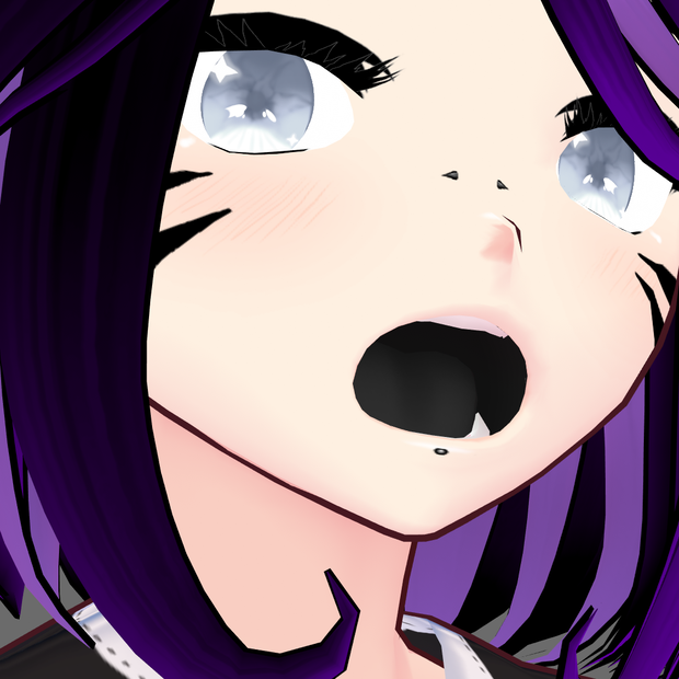 VRoid Black Mouth/Tongue