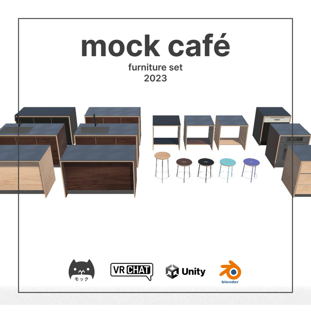 mock cafe furniture set