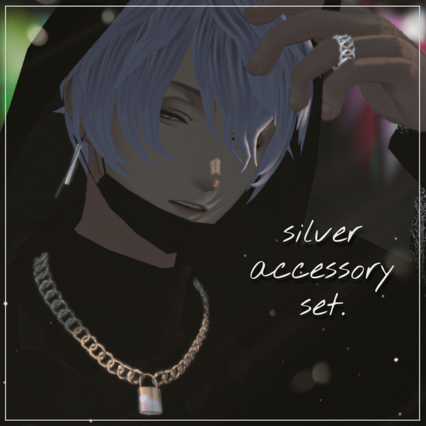 Silver Accessory Set【VRCHAT想定】