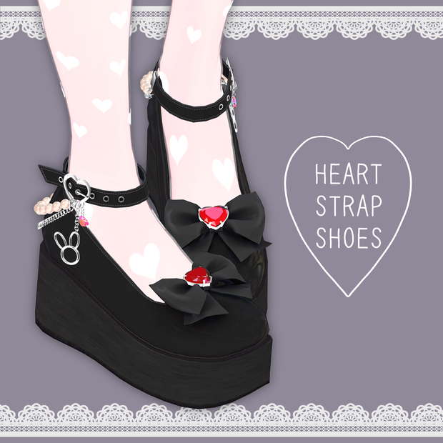Heart Strap Shoes【VRC想定】