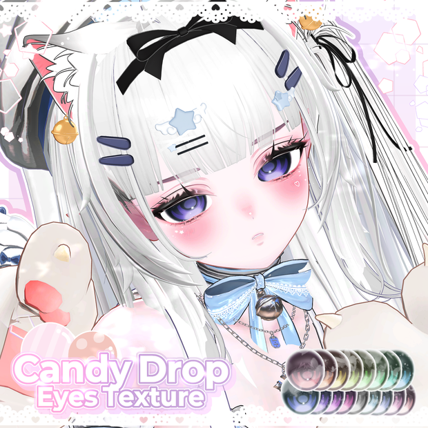 【4アバター対応】 ☁︎ ˚｡⋆ Candy Drop Eyes Texture  ˊ- ⋆｡ 