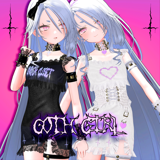 ♡GOTH GIRL  SET＆GOTH BOOTS♡【ゾメちゃん対応服】