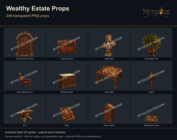 MYTHLODE Wealthy Estate Prop Pack