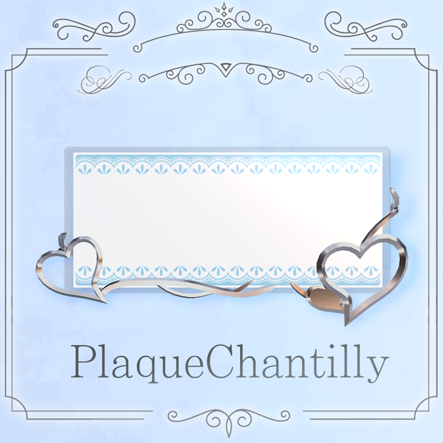 3Dモデル 名札アクセサリー「PlaqueChantilly」