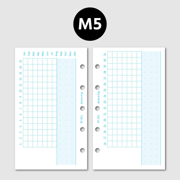 【M5】Monthly habit tracker refill