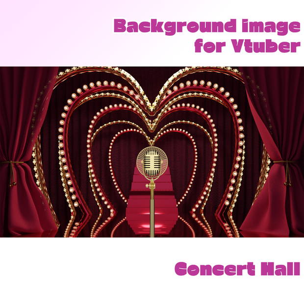 [Vtuber] 물랑루즈 공연장 배경 Concert hall background image コンサートホールの背景画像