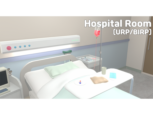 [Warudo] Hospital Room (URP_Nilo/BIRP) (with Special version for Halloween)
