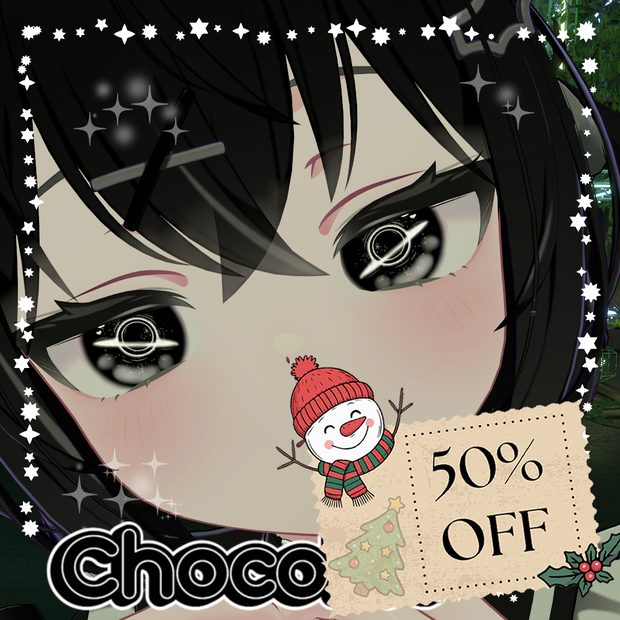 【50%OFF】【目用テクスチャ】オリジナル Black Hole Eyes【VRChat向け / 1種+発光】
