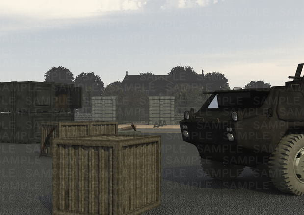 3D背景素材/物資・軍用車両