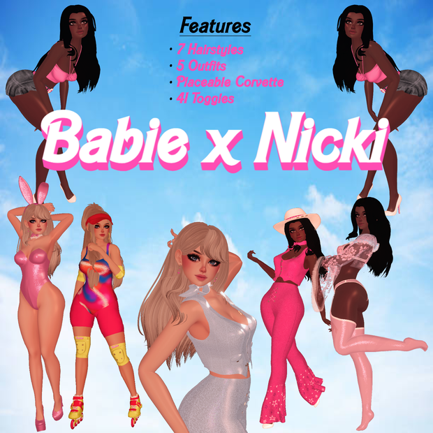 𓆩☾𓆪 | BABIE x NICKI | (𝐍𝐒𝐅𝐖) 5 𝐎𝐮𝐭𝐟𝐢𝐭𝐬 - (Barbie Inspired)