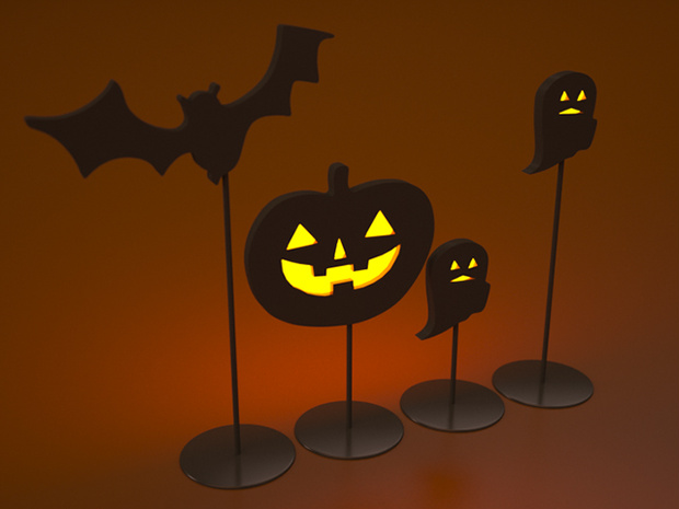 3D モデルデータ　halloween_free01