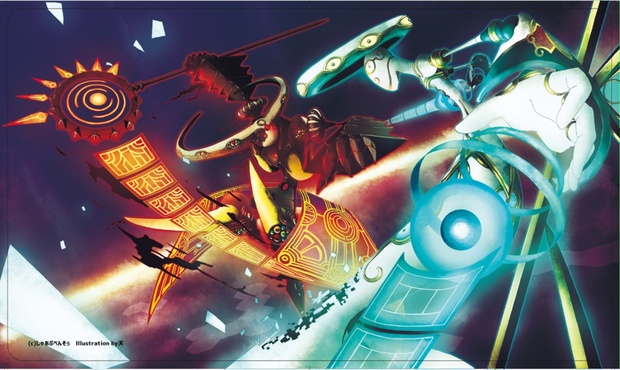 カードサプライ【プレイマット】 .hack//G.U._スケィスVSイニス - しゃ