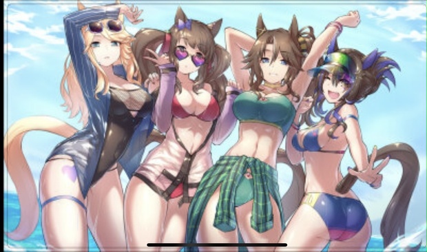 カードサプライ【プレイマット】 ウマ娘_チームGALウマ娘！(水着