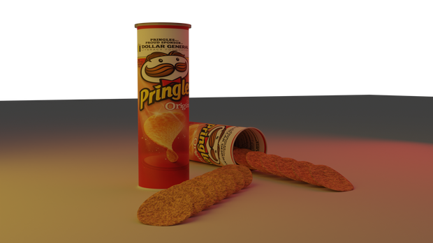 A 3d Model of Pringles 3d food Assets/プリングルスの3Dモデル