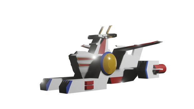 Lowpoly White Base From Gundam / ガンダムのホワイトベース made In Blender 