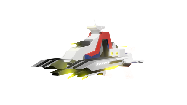 Lowpoly Argama Battleship From Gundam /アーガマ戦艦 made In Blender 