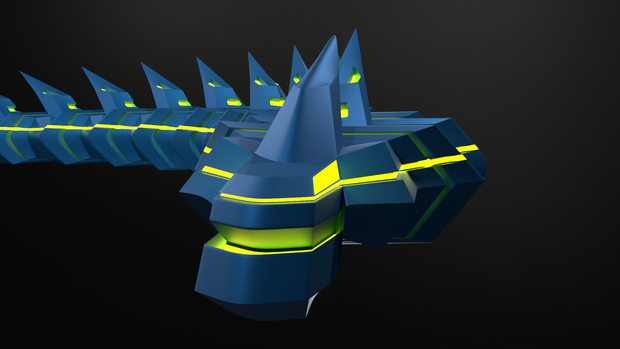 Flexible Mecha Dragon Made In Blender