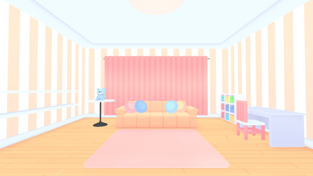 【3D背景】シンプルな配信部屋1【GLB】
